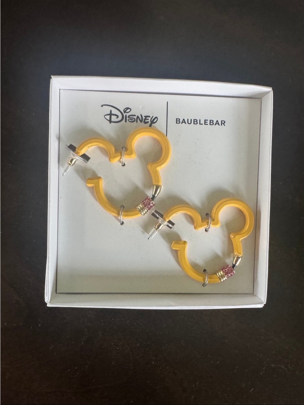 BAUBLEBAR YELLOW MICKEY HOOP “TEACHER PENCIL EARRINGS NEW